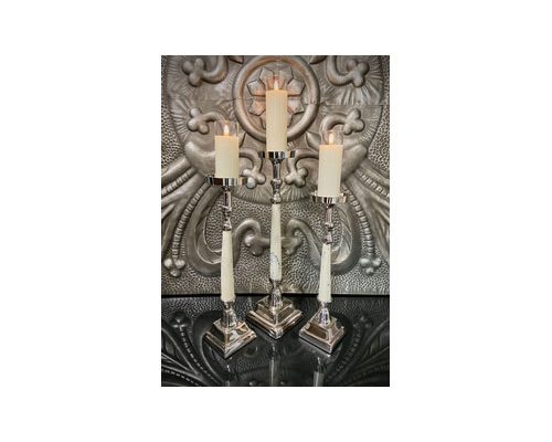 The Light Garden Francesca Candlesticks with Marble Set of 3