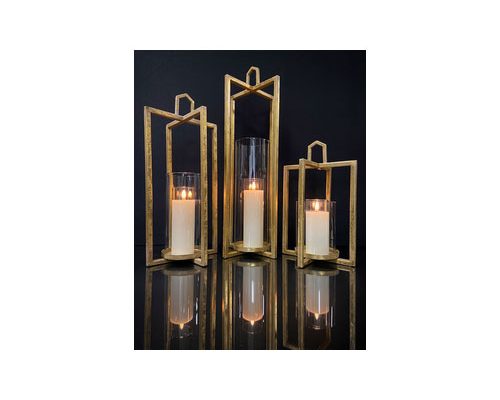 The Light Garden Open Concept Gold Lanterns Set of 3