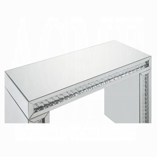 Acme Nysa Mirrored & Faux Crystals Vanity Desk - Image 5
