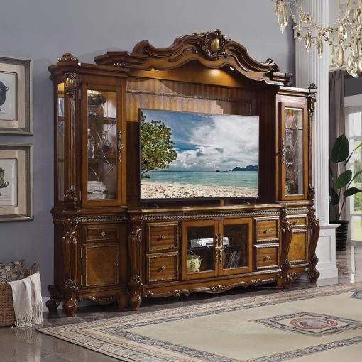 Acme Picardy Honey Oak Entertainment Center
