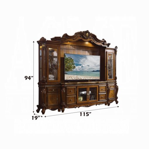 Acme Picardy Honey Oak Entertainment Center - Image 3