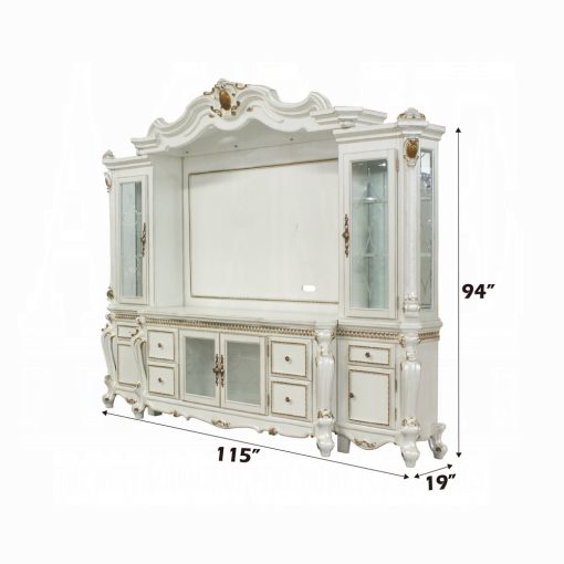 Acme Picardy Antique Pearl Entertainment Center - Image 7