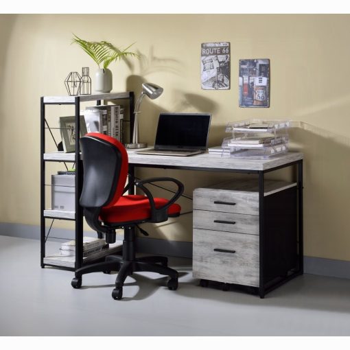 Acme Bob Antique White & Black Writing Desk
