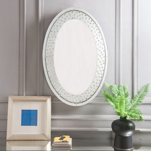 Acme Nysa Mirrored & Faux Crystals Accent Décor