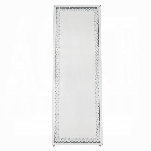 Acme Nysa Mirrored & Faux Crystals Floor Mirror - Image 3