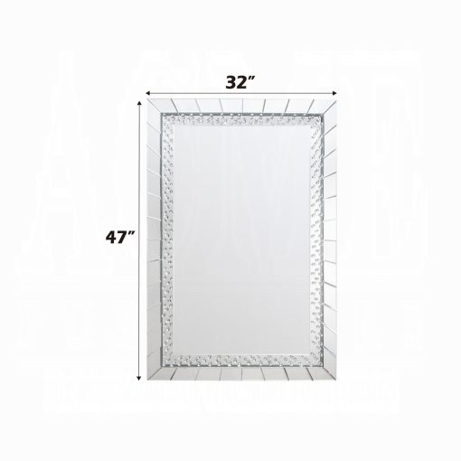 Acme Nysa Mirrored & Faux Crystals Accent Wall Mirror - Image 2