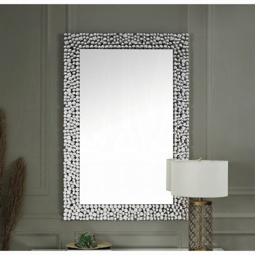 Acme Kachina Mirrored & Faux Gems Accent Wall Décor Mirror