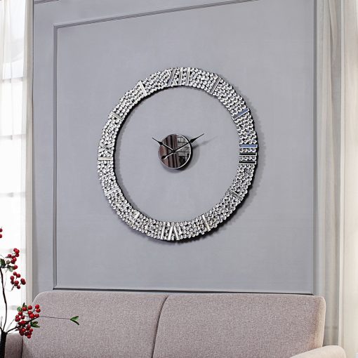 Acme Kachina Mirrored & Faux Gems Round Wall Clock