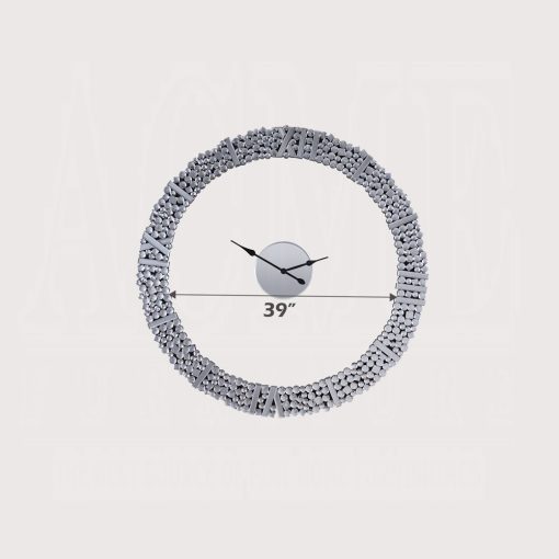 Acme Kachina Mirrored & Faux Gems Round Wall Clock - Image 3