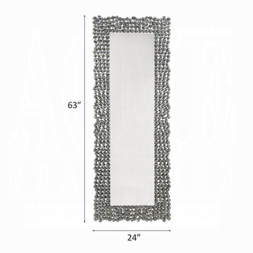 Acme Kachina Mirrored & Faux Gems Rectangular Accent Mirror - Image 4