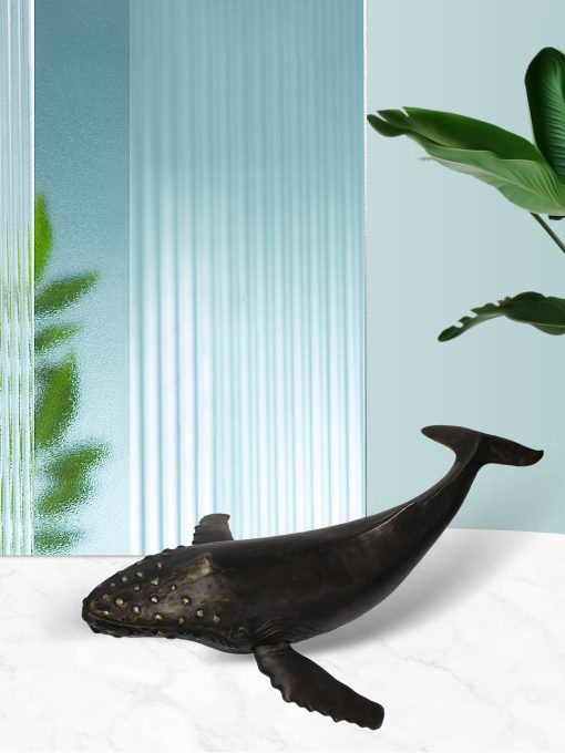 The Light Garden Resin Bronze Whale