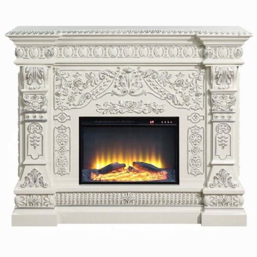 Acme Vanaheim Antique White Fireplace - Image 4