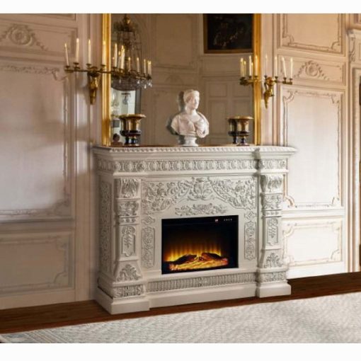 Acme Vanaheim Antique White Fireplace - Image 2