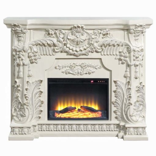 Acme Adara Antique White Fireplace - Image 3