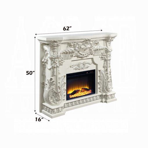 Acme Adara Antique White Fireplace - Image 7