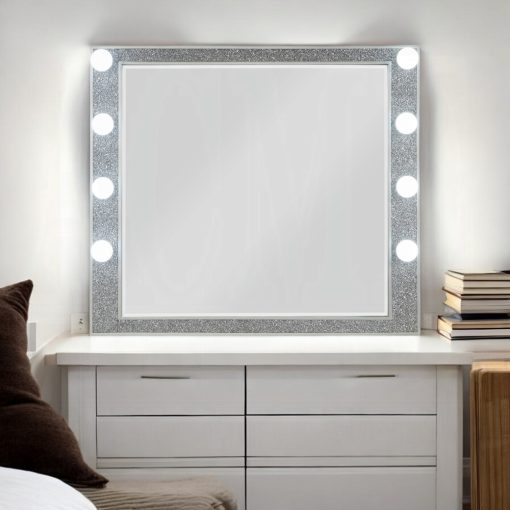 Acme Sliver fluff Mirrored & Champagne Mirror with Light - Image 3