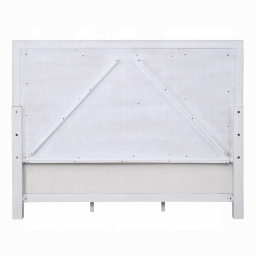 Acme Katia Light Gray Linen Rustic Gray & Weathered White Bed - Image 5
