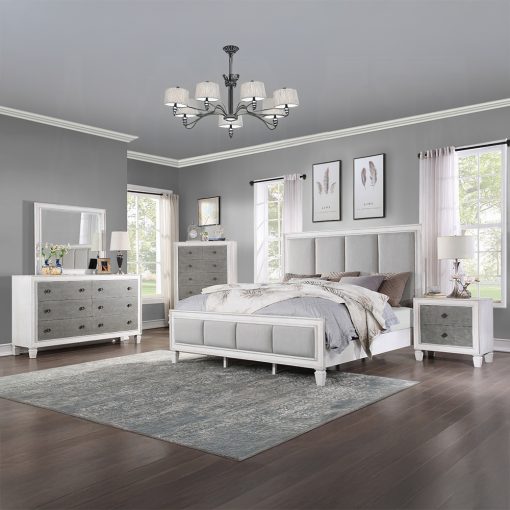 Acme Katia Rustic Gray & Weathered White Mirror - Image 6