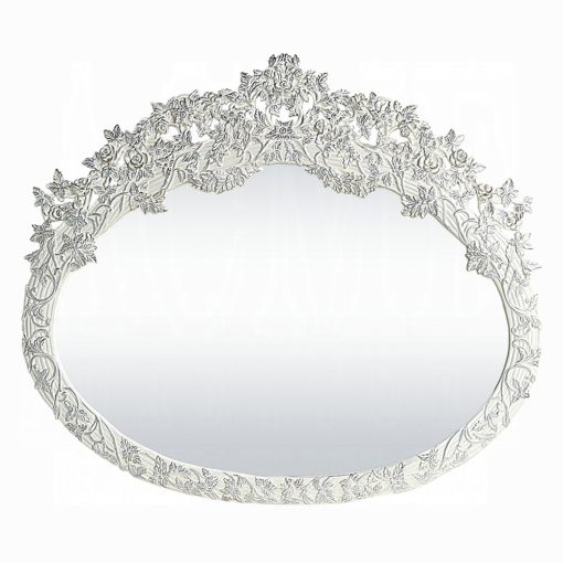 Acme Vanaheim Composite Wood Antique White Mirror - Image 4