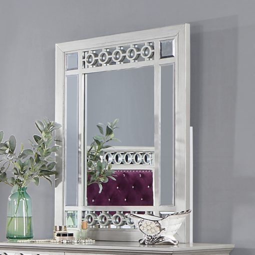 Acme Varian Silver & Mirrored Mirror