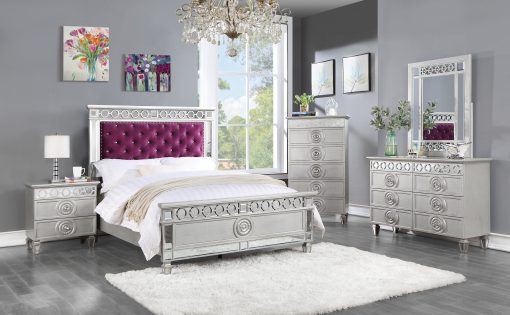 Acme Varian Silver & Mirrored Mirror - Image 3
