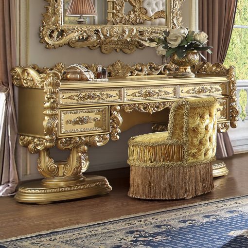 Acme Bernadette Gold Vanity Desk