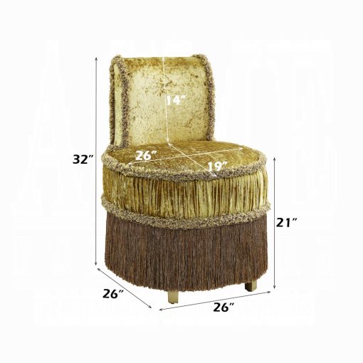 Acme Bernadette Gold Vanity Stool - Image 7