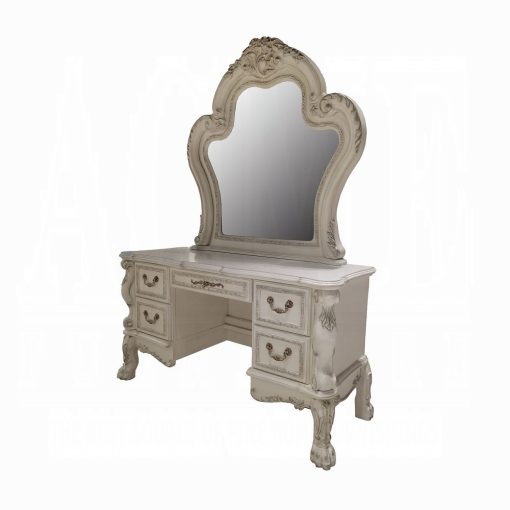 Acme Dresden II Bone White Vanity Desk - Image 2