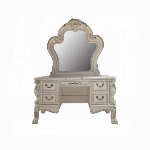 Acme Dresden II Bone White Vanity Desk - Image 3