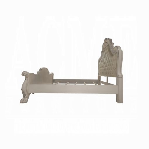 Acme Dresden Synthetic Leather & Bone White Bed - Image 4