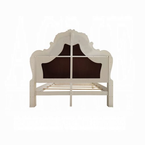 Acme Dresden Synthetic Leather & Bone White Bed - Image 5