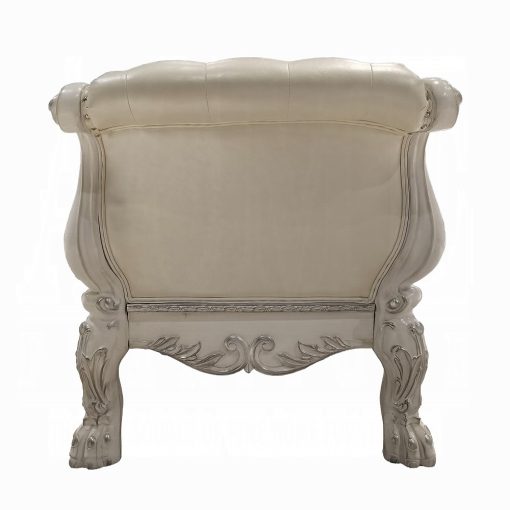 Acme Dresden Synthetic Leather & Bone White Bench - Image 4