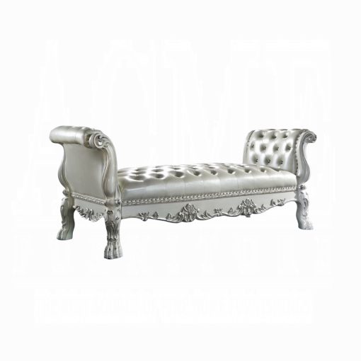 Acme Dresden Synthetic Leather & Bone White Bench - Image 3