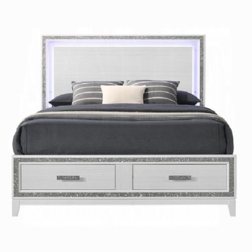 Acme Haiden with White Led & Storage Bed - Image 2