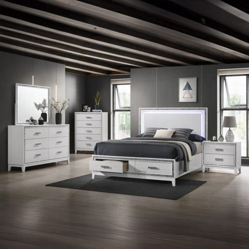 Acme Haiden with White Led & Storage Bed - Image 7