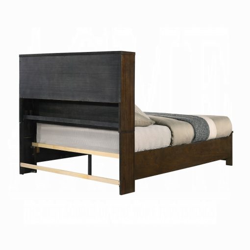 Acme Merrilee II Composite Wood Oak Bed with  Storage - Image 6