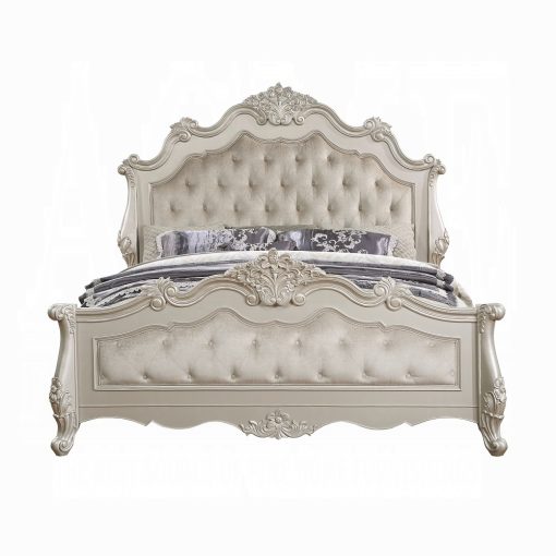 Acme Bently Fabric & Champagne Bed - Image 2