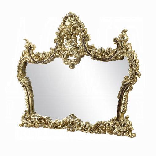 Acme Desiderius Antique Gold & Hand Painted Brown Mirror - Image 3