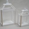The Light Garden Open Light Colored Wood Lanterns Set of 2