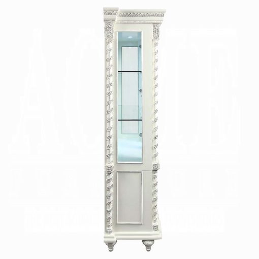 Acme Vanaheim Antique White Curio Cabinet - Image 5