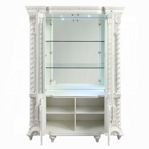 Acme Vanaheim Antique White Curio Cabinet - Image 3