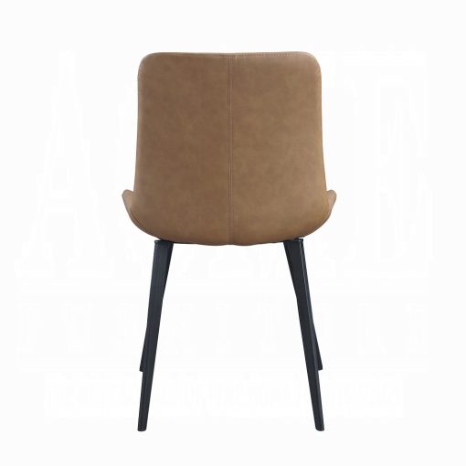Acme Abiram Brown Synthetic Leather Side Chair - Set of 2 - Image 6