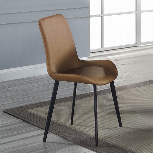 Acme Abiram Brown Synthetic Leather Side Chair - Set of 2