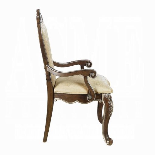Acme Latisha Antique Oak Arm Chair - Set of 2 - Image 3