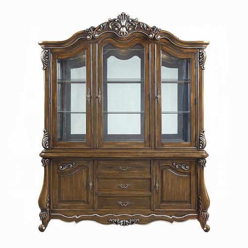 Acme Latisha Antique Oak Buffet & Hutch - Image 3