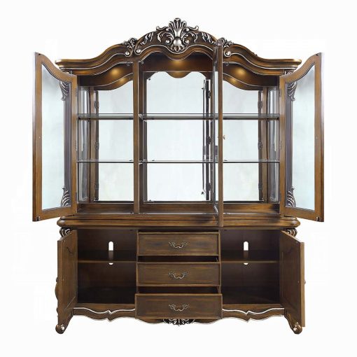 Acme Latisha Antique Oak Buffet & Hutch - Image 4