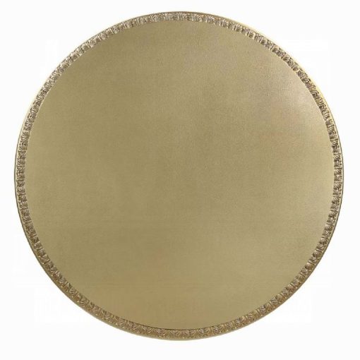 Acme Bernadette Gold Round Dining Table - Image 6
