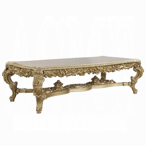 Acme Bernadette Gold Dining Table - Image 4