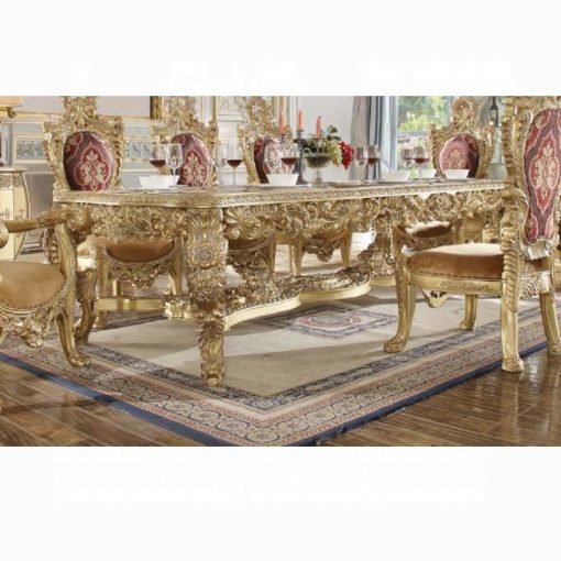 Acme Bernadette Gold Dining Table - Image 2