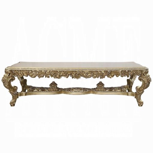 Acme Bernadette Gold Dining Table - Image 3